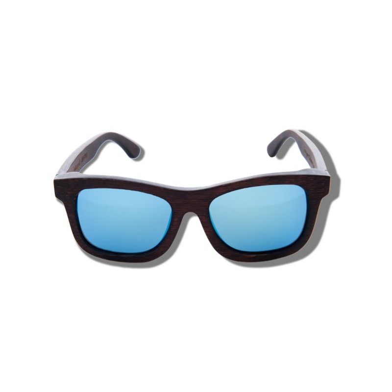 Polarized Wooden Sunglasses - Blue Grizzly